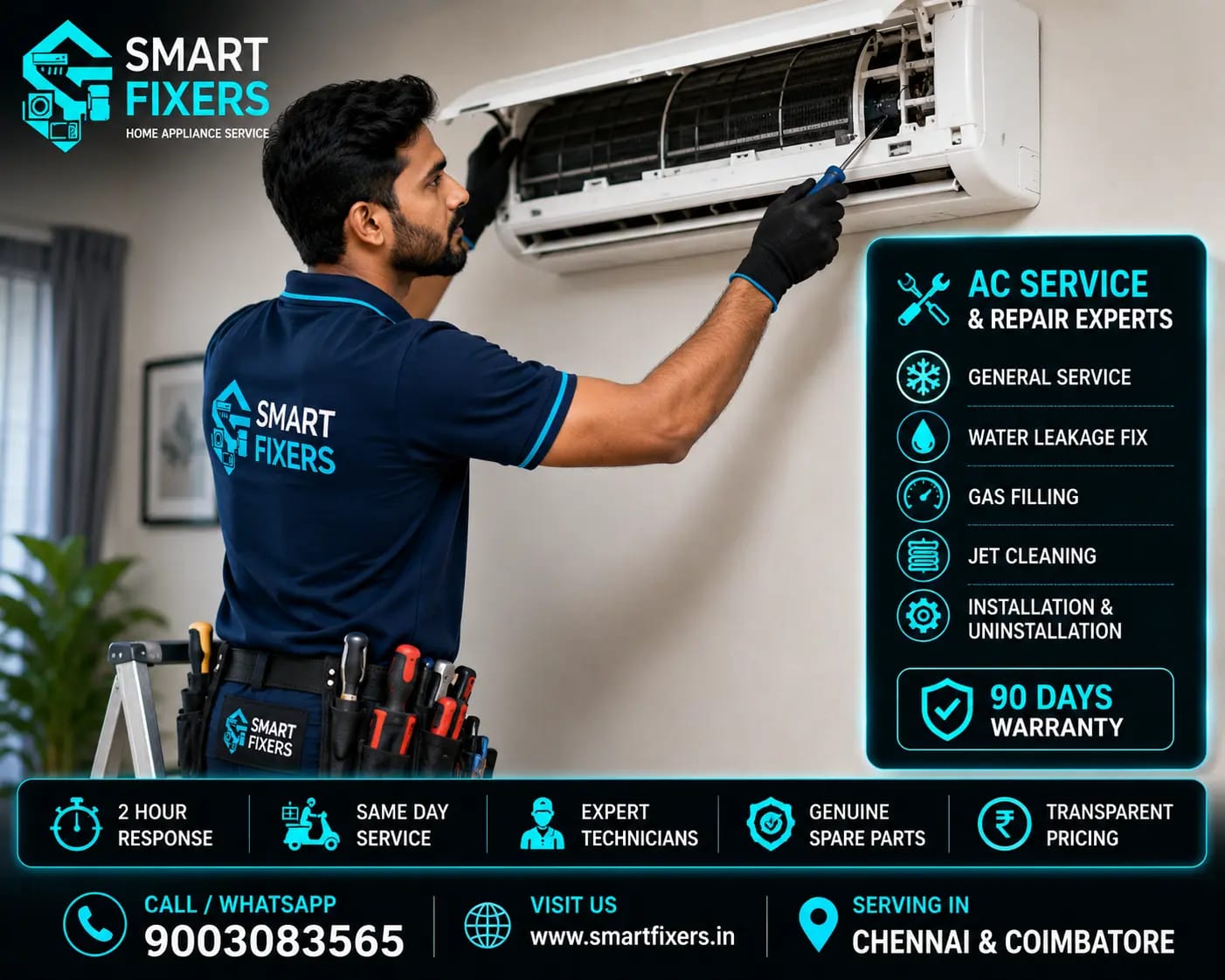 Expert AC Service in Mogappair West - Smart Fixers Chennai